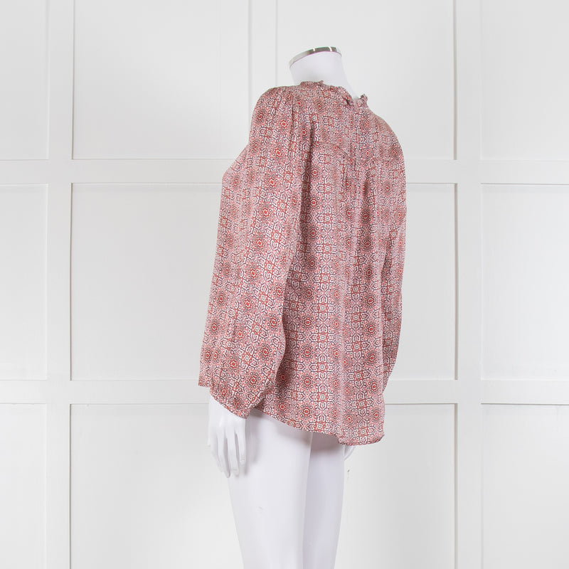 Molin Red Floral Long Sleeve Top