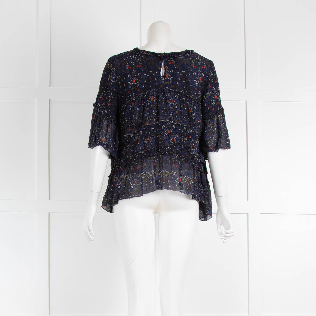 Velvet Navy Floral Top