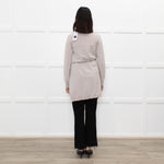 Johnstons Of Elgin Taupe Cashmere Belted Long Cardigan