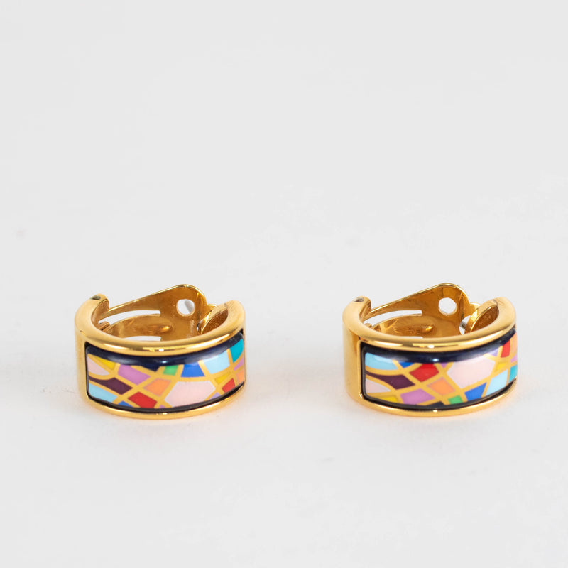 Frey Wille 24kt Gold Plated Enamel Choker And Earrings Set
