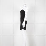 Love Moschino Black Stretch Knit Mini Dress With Diamante Buckle