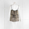 Simona Corsellini Black Gold and Silver Tassle Top