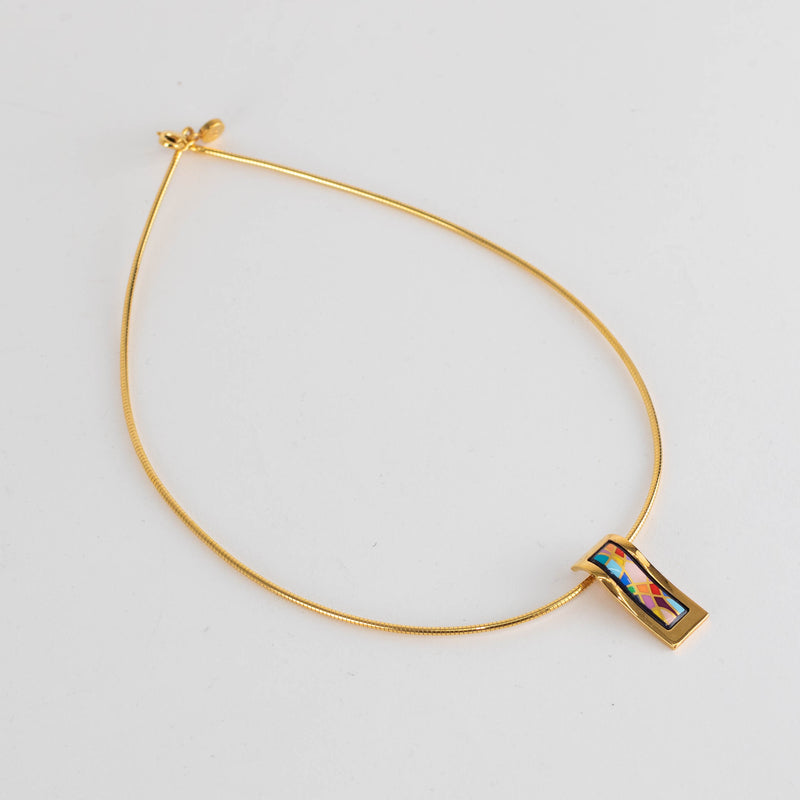 Frey Wille 24kt Gold Plated Enamel Choker And Earrings Set