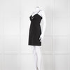Love Moschino Black Stretch Knit Mini Dress With Diamante Buckle