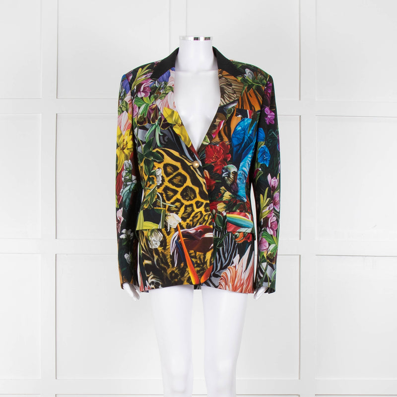 Roberto Cavalli Graphic Floral Mens Blazer