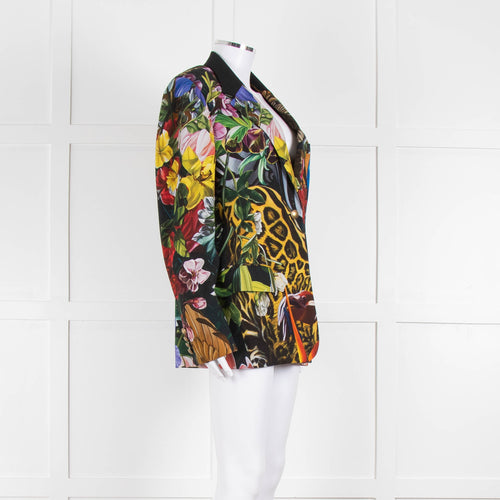 Roberto Cavalli Graphic Floral Mens Blazer