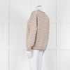 Jumper 1234 Stone And Cream Stripe Cashmere Jumper