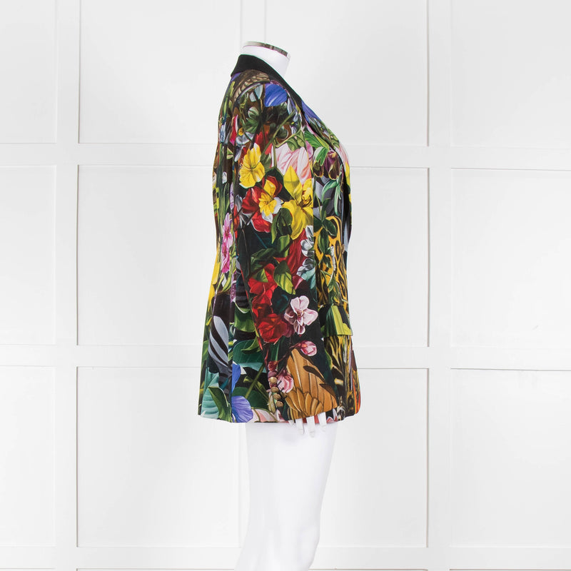 Roberto Cavalli Graphic Floral Mens Blazer