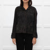 All Saints Grey Suede Fringed Zip Up Jacket