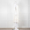 Ulla Johnson Cream Broderie Anglaise Strappy Dress With Frill Tier