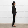 All Saints Grey Suede Fringed Zip Up Jacket