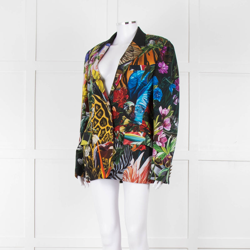 Roberto Cavalli Graphic Floral Mens Blazer