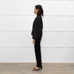 All Saints Grey Suede Fringed Zip Up Jacket