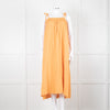 Loup Charmant Orange Cheesecloth Strappy Dress