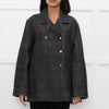 Pero Grey Striped Double Breasted Jacket
