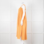 Loup Charmant Orange Cheesecloth Strappy Dress