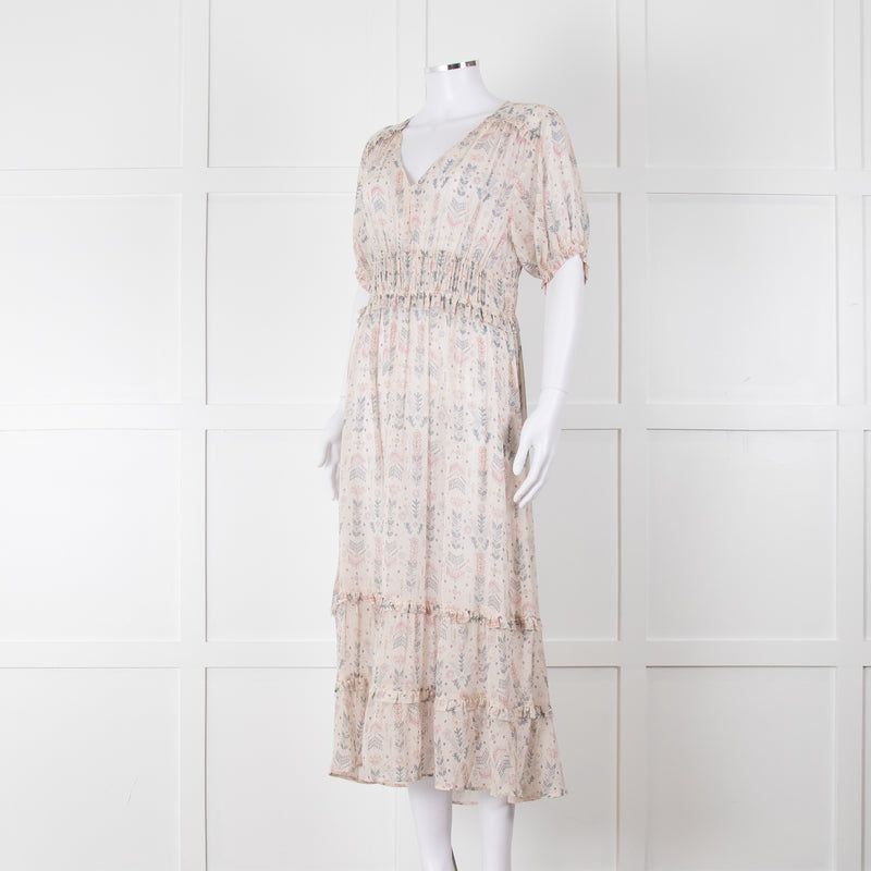 Dea Kudibal Cream Pastel Pattern Cathy Dress