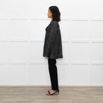 Pero Grey Striped Double Breasted Jacket