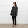Pero Grey Striped Double Breasted Jacket