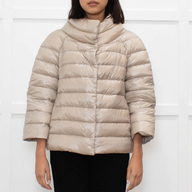 Herno Light Beige Puffer Jacket