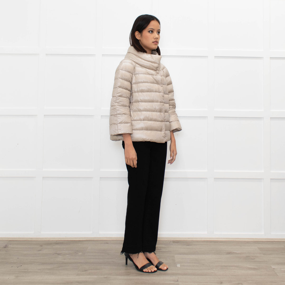 Herno Light Beige Puffer Jacket