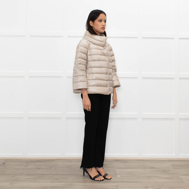 Herno Light Beige Puffer Jacket