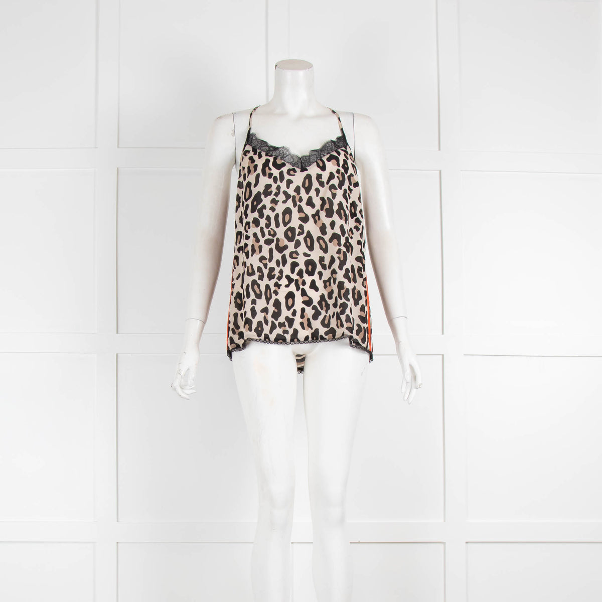 Marc Cain Leopard Cami with Orange Side Stripe
