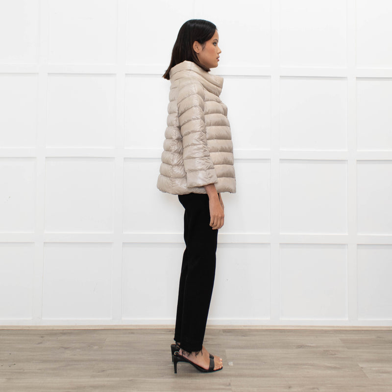 Herno Light Beige Puffer Jacket