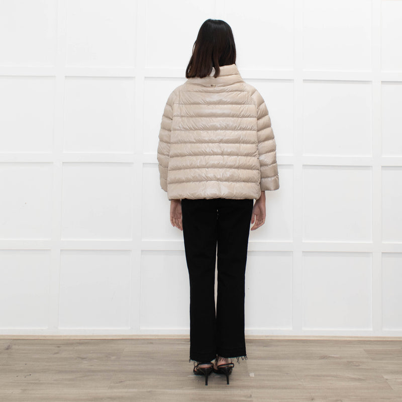 Herno Light Beige Puffer Jacket