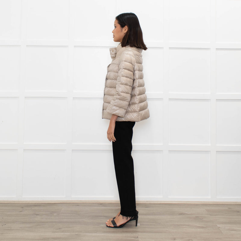 Herno Light Beige Puffer Jacket