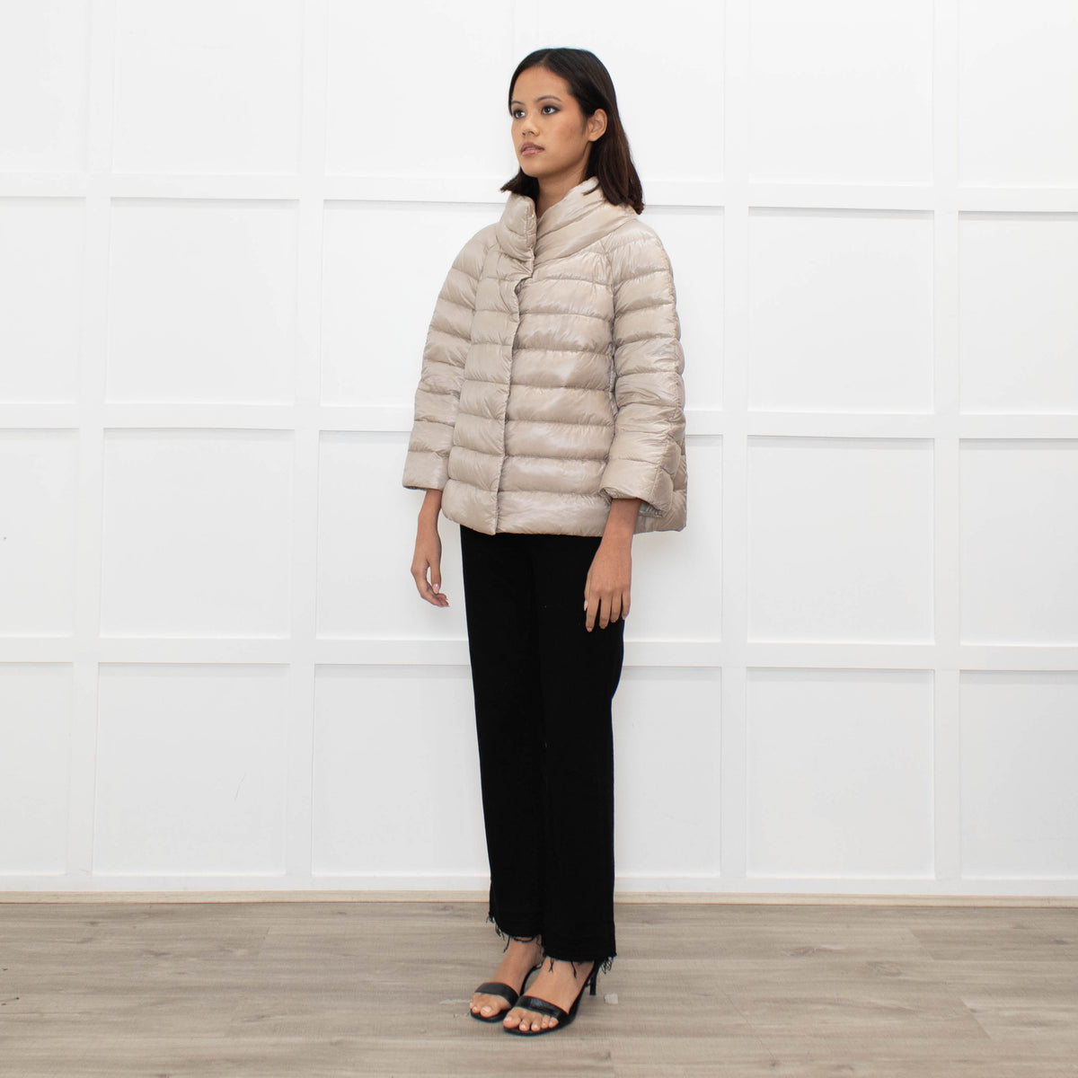 Herno Light Beige Puffer Jacket