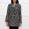 The Kooples Black Cream Melange Tweedy Short Coat