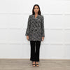 The Kooples Black Cream Melange Tweedy Short Coat