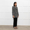 The Kooples Black Cream Melange Tweedy Short Coat