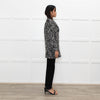 The Kooples Black Cream Melange Tweedy Short Coat