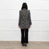 The Kooples Black Cream Melange Tweedy Short Coat