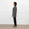 The Kooples Black Cream Melange Tweedy Short Coat