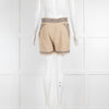 Twin Set Sand Colour Linen Shorts With Crystals