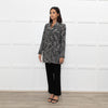 The Kooples Black Cream Melange Tweedy Short Coat