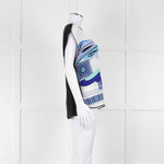 Emilio Pucci Blue Patterned Sleeveless Blouse