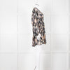 Iro Brown Printed Crepe de Chine Mini Dress