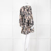 Iro Brown Printed Crepe de Chine Mini Dress