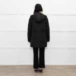 Max & Co Black Fur Trimmed Quilted Down Coat