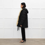 Max & Co Black Fur Trimmed Quilted Down Coat