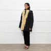 Max & Co Black Fur Trimmed Quilted Down Coat