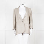 Forte Forte Silver Woven Single Button Blazer