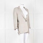 Forte Forte Silver Woven Single Button Blazer