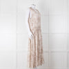 Anine Bing Mia White And Sand Seashell-Print Midi Dress
