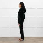 7 For All Mankind Green Faux Fur Jacket