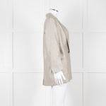 Forte Forte Silver Woven Single Button Blazer